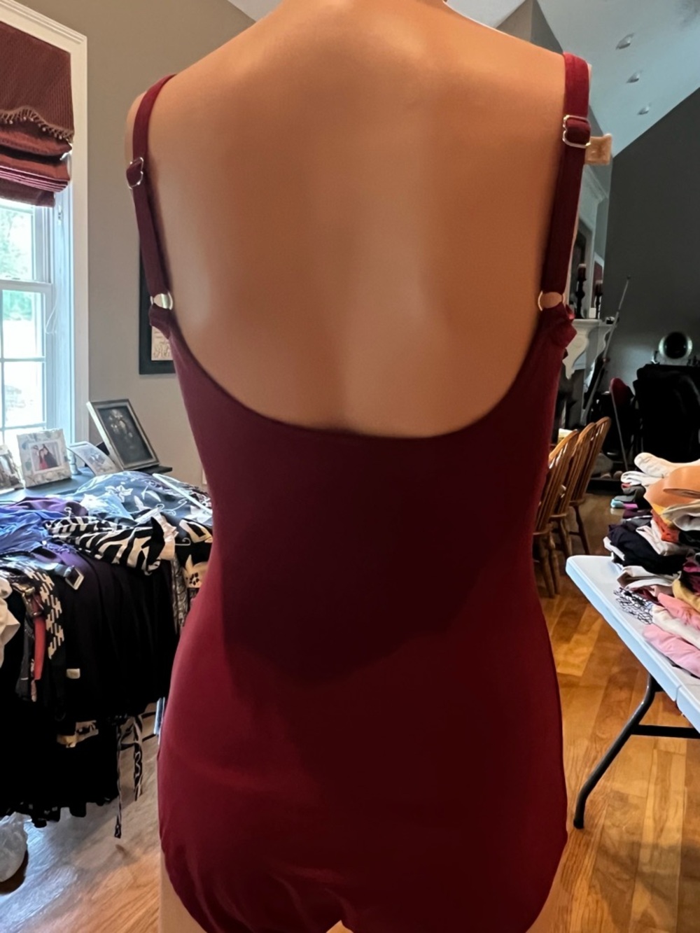 Jantzen Wrap-Front One-Piece Swimsuit in Deep Red - Picture 3 of 6
